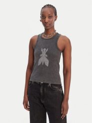 Patrizia Pepe Top 8M1768/J373-S763 Szary Slim Fit. Szare topy Patrizia Pepe, m, bez wzorów, z bawełny, bez kołnierzyka, bez ramiączek. Za 479.99 zł.