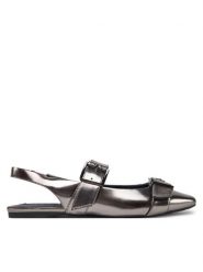 KARL LAGERFELD Baleriny Konnie KL40186A Srebrny. Szare baleriny KARL LAGERFELD, bez wzorów, ze skóry, bez obcasa. Za 429.99 zł.