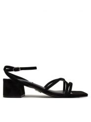 Steve Madden Sandały Gleams SM11003712 Czarny. Czarne sandały Steve Madden, bez wzorów, ze skóry, bez obcasa, na słupku, bez zapięcia. Za 439.99 zł.