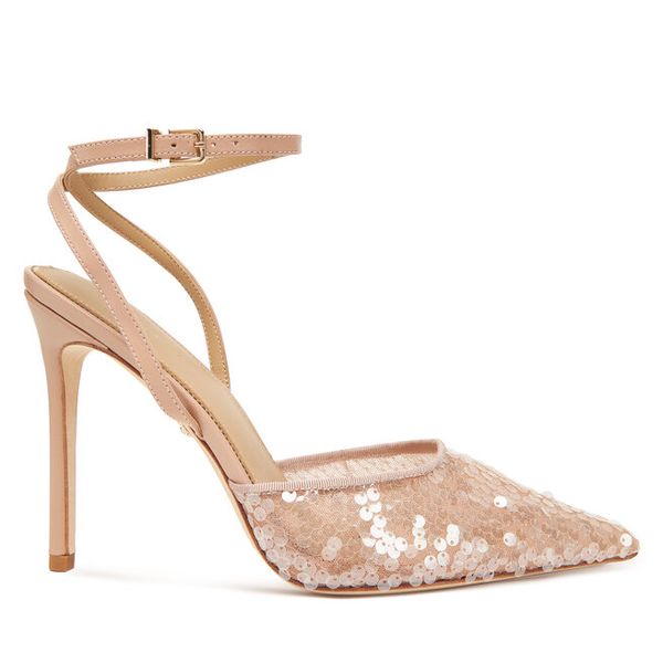 Szpilki Marciano Guess. Brązowe szpilki Marciano Guess, z aplikacjami, bez obcasa, na szpilce, bez zapięcia. Za 709.99 zł.