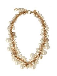 Otazu Pozłacany naszyjnik z perełkami Swarovski - dł. 38 cm rozmiar: onesize. Żółte naszyjniki Otazu, z perłą, pozłacane. Za 404.99 zł.