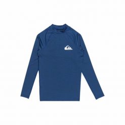 Koszulka juniorska Quiksilver Everyday UPF 50 LS Surf. Niebieskie bluzki Quiksilver, xl, bez wzorów, sportowe, bez kołnierzyka, bez ramiączek. Za 89.99 zł.