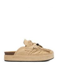 DeeZee Klapki CEO-HXX25C05-2 Beżowy. Brązowe klapki DeeZee, bez wzorów, z materiału, bez obcasa. Za 129.99 zł.