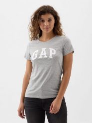 GAP Koszulka w kolorze jasnoszarym rozmiar: M. Szare bluzki GAP, m, bez wzorów, z bawełny, bez kołnierzyka, bez ramiączek. Za 57.20 zł.