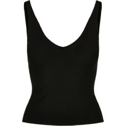 Damski tank top Urban Classics Rib. Czarne koszulki sportowe Urban Classics, bez wzorów, bez ramiączek. Za 160.50 zł.
