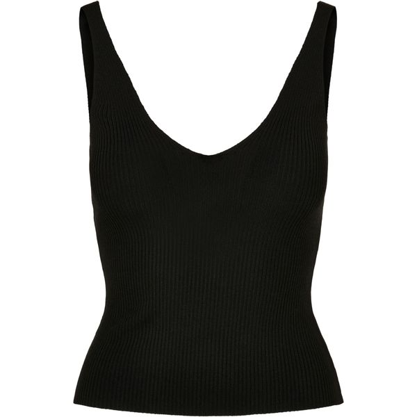 Damski tank top Urban Classics Rib. Czarne koszulki sportowe Urban Classics, bez wzorów, bez ramiączek. Za 160.50 zł.