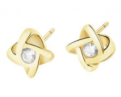 Złote kolczyki z cyrkoniami. Żółte kolczyki Apart, z cyrkonią, złote. Za 1,529.00 zł.