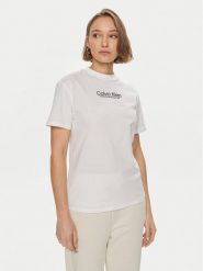 Calvin Klein T-Shirt Coordinates K20K207005 Biały Regular Fit. Białe t-shirty Calvin Klein, xl, bez wzorów, z bawełny, bez kołnierzyka, bez ramiączek. Za 159.99 zł.