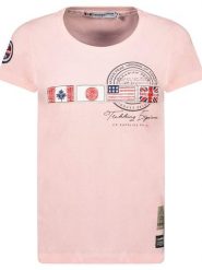 Canadian Peak Koszulka "Jorameak" w kolorze jasnoróżowym rozmiar: XL. Różowe bluzki Canadian Peak, xl, bez wzorów, z bawełny, bez kołnierzyka, bez ramiączek. Za 48.39 zł.