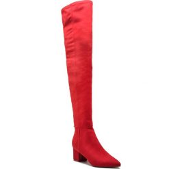 Muszkieterki STEVE MADDEN - Bolted Boot SM11000229-04001-009 Red. Czerwone kozaki Steve Madden, z materiału, bez obcasa, na obcasie, bez zapięcia. W wyprzedaży za 389.00 zł.