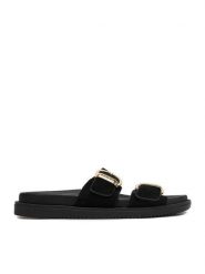 Beverly Hills Polo Club Klapki EO-WI16-SERDINIA-02 Czarny. Czarne klapki Beverly Hills Polo Club, bez wzorów, ze skóry, bez obcasa. Za 249.99 zł.