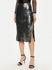 Rinascimento Spódnica midi CFC0019735002 Srebrny Regular Fit. Szare spódnice Rinascimento, xl, bez wzorów, z syntetyku, midi. Za 269.99 zł.