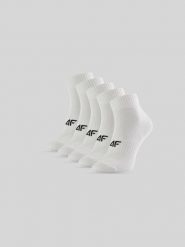 4F Skarpetki krótkie (5-pack) damskie - białe 35-38. Białe skarpety 4f, bez wzorów, z bawełny. Za 59.99 zł.