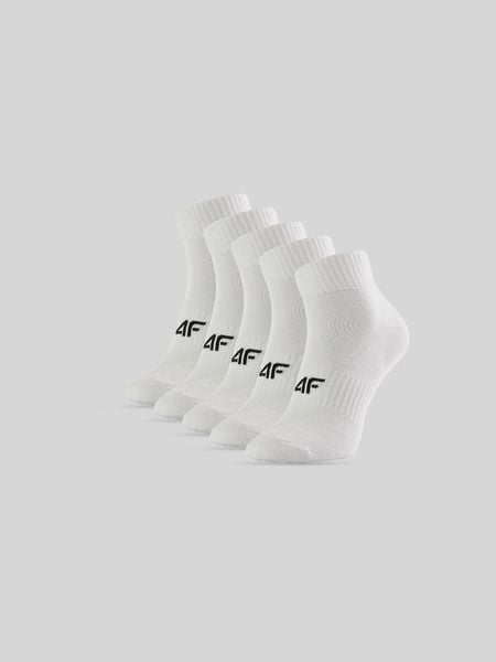 4F Skarpetki krótkie (5-pack) damskie - białe 35-38. Białe skarpety 4f, bez wzorów, z bawełny. Za 59.99 zł.