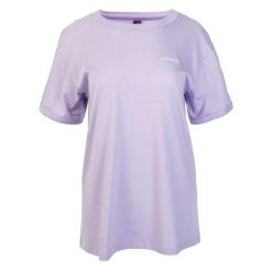 T-shirt Damski Z Krótkim Rękawem Okiri. Fioletowe t-shirty IGUANA, bez wzorów, bez kołnierzyka, bez ramiączek. Za 83.99 zł.