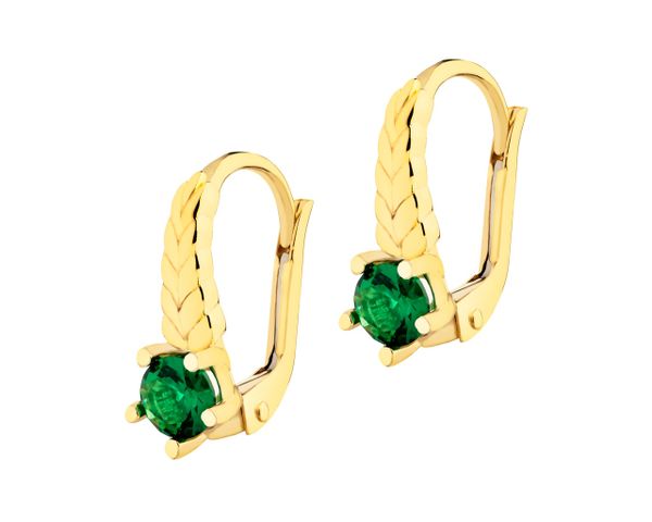 Złote kolczyki z cyrkoniami. Żółte kolczyki Apart, z cyrkonią, złote. Za 789.00 zł.