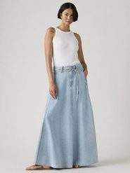Levi's Spódnica dżinsowa w kolorze błękitnym rozmiar: W27. Niebieskie spódnice Levi's®, s, z aplikacjami, z bawełny, maxi, rozkloszowane. Za 228.21 zł.