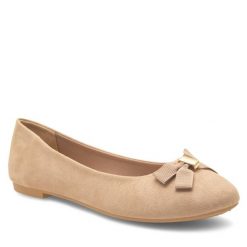 Baleriny Jenny Fairy. Brązowe baleriny Jenny Fairy, bez wzorów, bez obcasa. Za 69.99 zł.