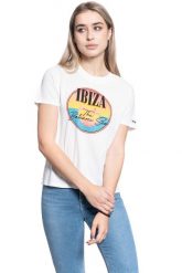 DAMSKA KOSZULKA WRANGLER HIGH RIB REGULAR TEE OFF WHITE W7N9EV737 112131986. Białe bluzki Wrangler, s, bez wzorów, bez kołnierzyka, bez ramiączek. Za 69.99 zł.