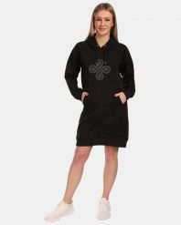 Damska bluza/sukienka sportowa Kilpi HEYDEN-W. Czarne bluzy Kilpi, s, bez wzorów, z bawełny, z kapturem. Za 215.49 zł.