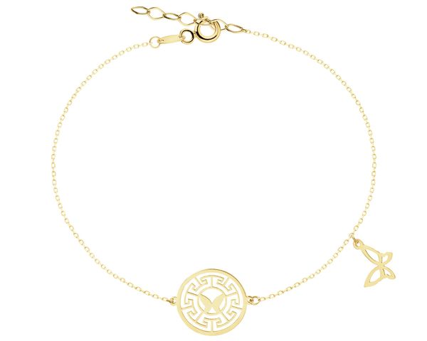 Złota bransoletka - motyle. Żółte bransoletki Apart, złote. Za 469.00 zł.