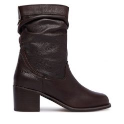 Botki Aldo. Brązowe botki Aldo, bez wzorów, bez obcasa, na słupku, bez zapięcia. Za 849.99 zł.