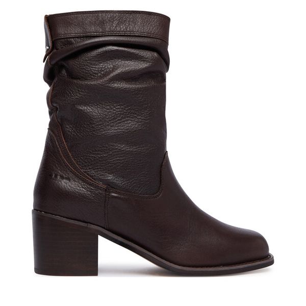 Botki Aldo. Brązowe botki Aldo, bez wzorów, bez obcasa, na słupku, bez zapięcia. Za 849.99 zł.