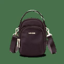 Mała torba crossbody ROSELLA BLACK. Czarne torby na ramię Wings, bez wzorów, z materiału, eleganckie, na ramię, małe, bez dodatków. Za 99.90 zł.