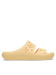 Crocs Klapki Classic Floral Cutout Sandal 210966 Pomarańczowy. Brązowe klapki Crocs, bez wzorów, z tworzywa sztucznego, bez obcasa. Za 149.99 zł.