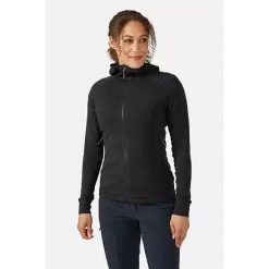 Bluza z kapturem damska Rab Nexus Hoody z kapturem. Czarne bluzy RAB, l, bez wzorów, z materiału, z kapturem. Za 318.99 zł.