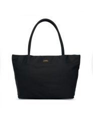 Tommy Hilfiger Torebka Th Marina Hobo/Tote Nylon AW0AW18862 Czarny. Czarne shopper TOMMY HILFIGER, bez wzorów, z materiału, marine, bez dodatków. Za 569.99 zł.