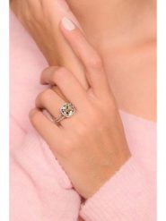 DIAMANTA Złoty pierścionek "Divine Améthyste Verte" z diamentami rozmiar: 48. Szare pierścionki DIAMANTA, z diamentem, złote. Za 1,957.99 zł.