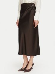 Rinascimento Spódnica midi CFC0130230003 Brązowy ciemny Regular Fit. Brązowe spódnice Rinascimento, s, bez wzorów, z syntetyku, midi. Za 309.99 zł.