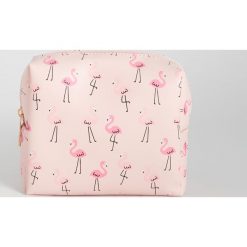 Kosmetyczka we flamingi - Różowy. Kufry i kosmetyczki Sinsay. Za 14.99 zł.