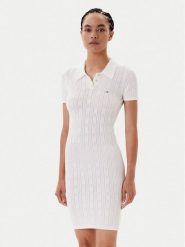 Tommy Jeans Sukienka dzianinowa Pointelle DW0DW20874 Écru Slim Fit. Sukienki Tommy Jeans, m, bez wzorów, z dzianiny, bez kołnierzyka, bez ramiączek. Za 559.99 zł.