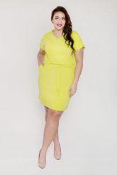 Limonkowa dresowa wiązana sukienka z trokami OVERSIZE PLUS SIZE wiosna lato. Czarne sukienki Moda Size Plus Iwanek, na co dzień, na lato, plus size, bez wzorów, z bawełny, sportowe, bez kołnierzyka, plus size, bez ramiączek, oversize. W wyprzedaży za 119.90 zł.