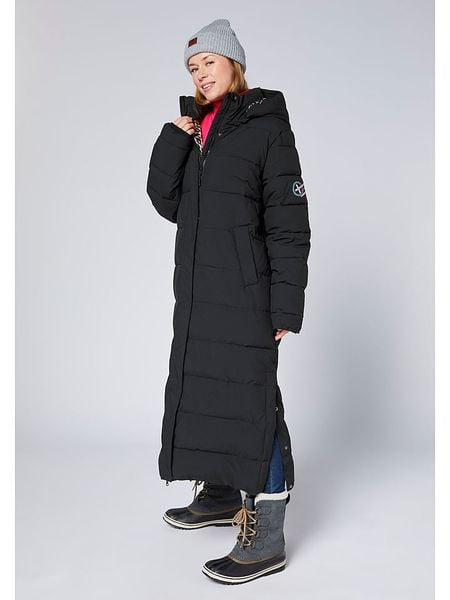 Chiemsee Płaszcz pikowany w kolorze czarnym rozmiar: M. Czarne płaszcze Chiemsee, m, bez wzorów, bez kaptura. Za 437.17 zł.