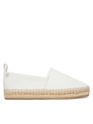 Calvin Klein Espadryle Oblique Espadrille Canvas HW0HW02931 Biały. Białe espadryle Calvin Klein, bez wzorów, z materiału, bez obcasa, bez zapięcia. Za 329.99 zł.