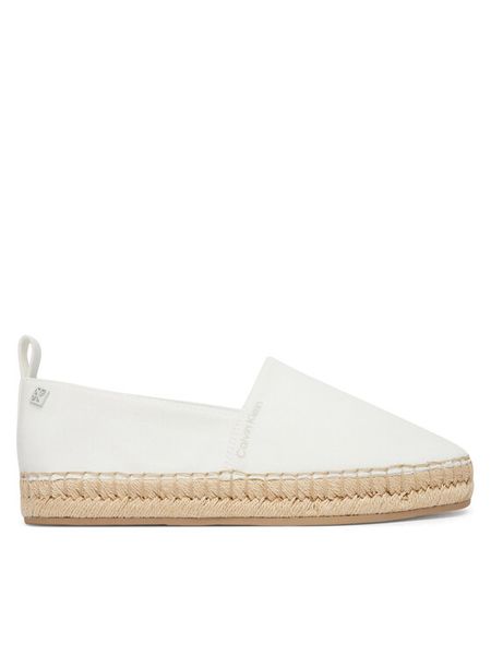 Calvin Klein Espadryle Oblique Espadrille Canvas HW0HW02931 Biały. Białe espadryle Calvin Klein, bez wzorów, z materiału, bez obcasa, bez zapięcia. Za 178.99 zł.