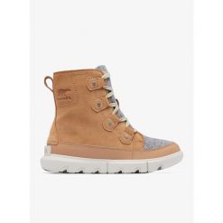 Buty zimowe damskie Sorel Explorer Next Joan WP. Brązowe trekkingi Sorel, trekkingowe. W wyprzedaży za 489.00 zł.