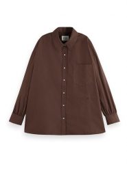 Scotch & Soda Koszula w kolorze brązowym rozmiar: 36. Brązowe koszule Scotch & Soda, bez wzorów, z bawełny, bez kołnierzyka, bez ramiączek. Za 196.45 zł.