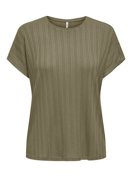 ONLY Koszulka w kolorze khaki rozmiar: M. Brązowe bluzki Only, m, bez wzorów, bez kołnierzyka, bez ramiączek. Za 57.06 zł.
