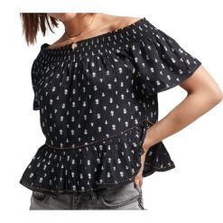 Koszulka turystyczna damska Superdry Vintage Off. Czarne koszulki sportowe Superdry, bez wzorów, z wiskozy, bez ramiączek. Za 134.00 zł.