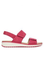 Caprice Sandały 9-28708-44 Różowy. Czerwone sandały Caprice, bez wzorów, ze skóry, bez obcasa, na koturnie, bez zapięcia. Za 229.99 zł.