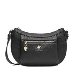 Torebka Beverly Hills Polo Club. Czarne listonoszki Beverly Hills Polo Club, bez wzorów, bez dodatków. Za 159.99 zł.