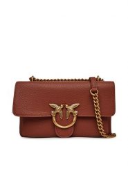 PINKO Torebka Love One Soft Mini AI 24-25 PLTT 104528 A29Q L84Q Brązowy. Brązowe listonoszki Pinko, bez wzorów, ze skóry, bez dodatków. Za 799.99 zł.