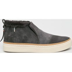 Toms - Botki Paxton. Szare botki Toms, bez wzorów, z materiału, z okrągłym noskiem, bez obcasa, na obcasie, bez zapięcia. Za 349.90 zł.