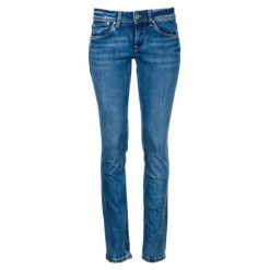 Pepe Jeans jeansy damskie Saturn 25/32, niebieskie. Niebieskie jeansy Pepe Jeans, bez wzorów. W wyprzedaży za 377.00 zł.