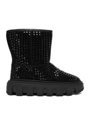 Eva Minge Śniegowce EO-NIKI-LT1748-1 Czarny. Czarne trapery i śniegowce Eva Minge, ze skóry. Za 329.99 zł.