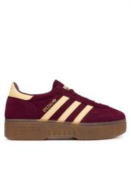 Adidas Sneakersy Handball Spezial Bold KI2219 Bordowy. Czerwone płaszcze Adidas, bez wzorów, ze skóry, bez kaptura. Za 529.99 zł.